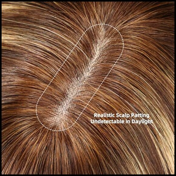Shoulder Length Human Hair Wig Layered Natural Look Bangs Classic Straight main image 5